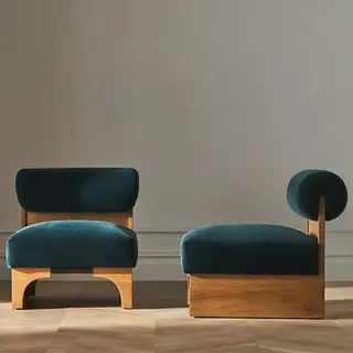 Fauteuil d'appoint Pamela en velours