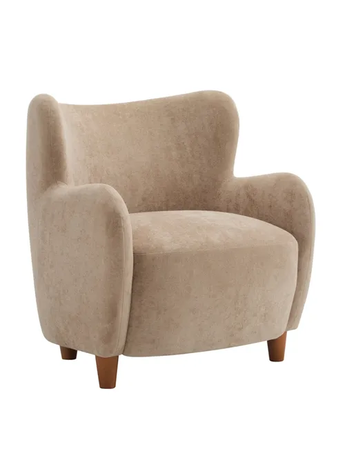 レシャミ ウイングバック ファブリック張り アクセントチェア' title=