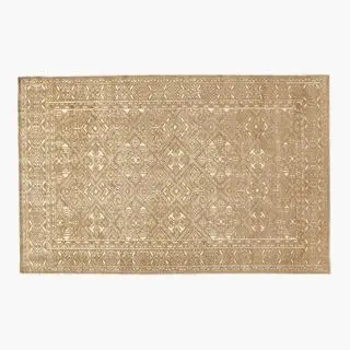 tapis beige à motif subtil