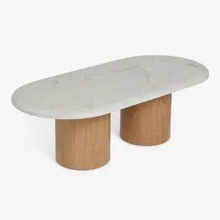 שולחן קפה משיש ועץ