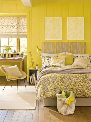 Chambre jaune - - schémas de couleurs monochromes