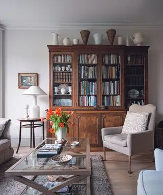 거실의 빈티지 선반