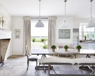 Cuisine avec rideaux