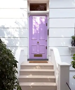 Porte d'entrée Feng Shui couleurs porte violette