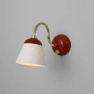 original btc rød og hvit vegglampe