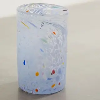 Vase en verre bleu Net-à-porter