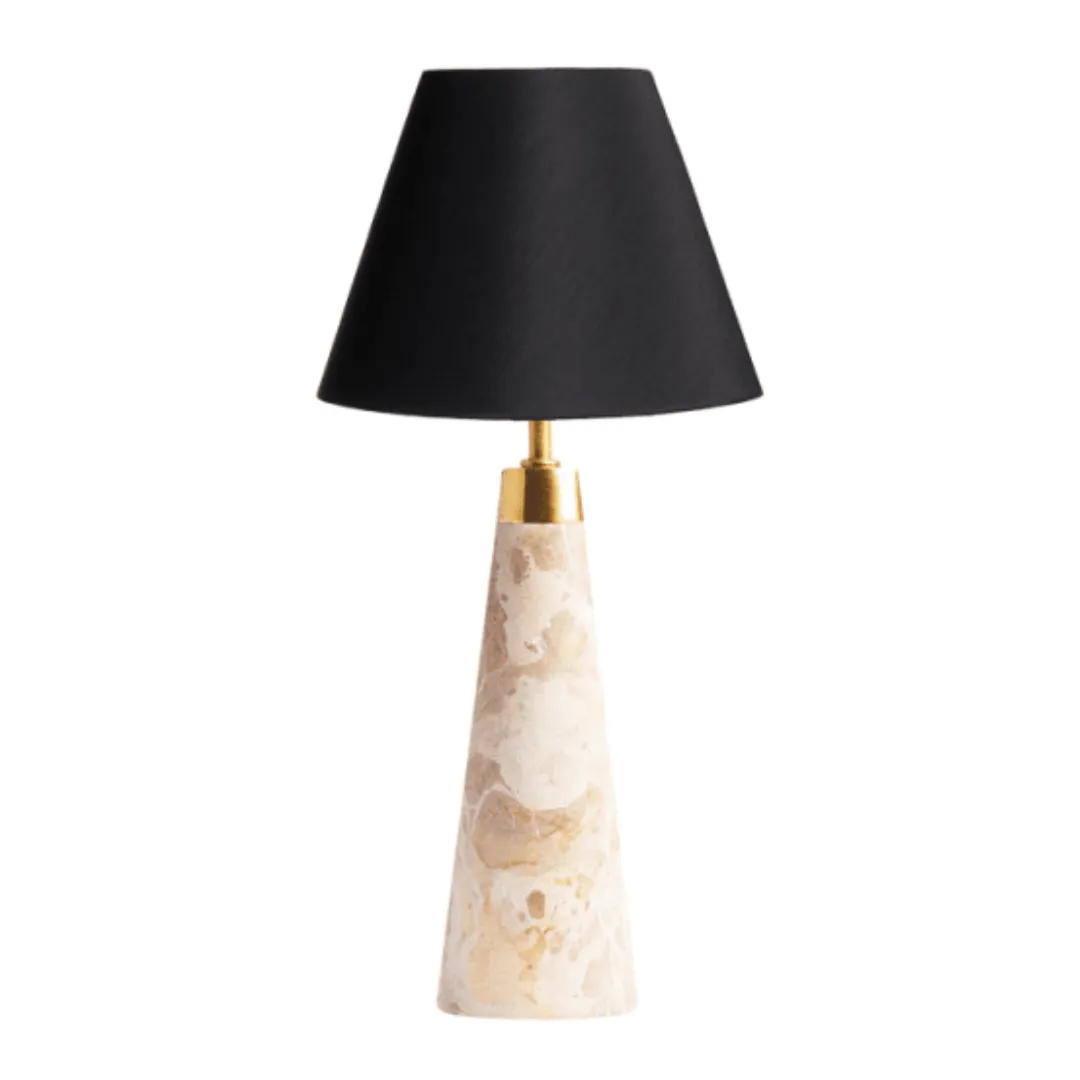 Pooky Lighting 6 Empire Shade in Black Silk W/ Glasgow Gold Interior' loading='lazy' title=