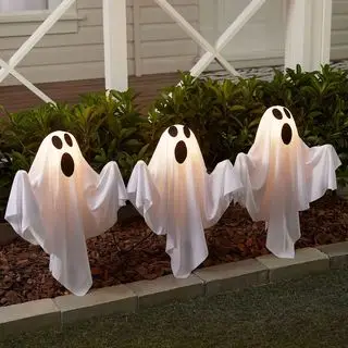 pequeñas luces fantasma al aire libre
