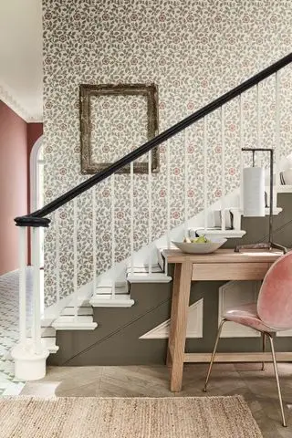 Stella의 Little Greene 리치몬드 그린 벽지