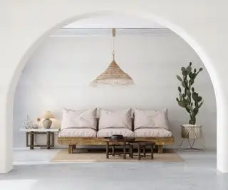 Salon décoré avec de la peinture blanche couleur Blank Canvas de Behr