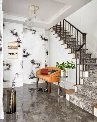 Entrée en noir et blanc