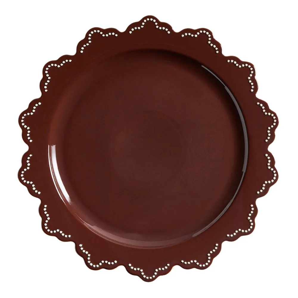 クラレット炻器ラウンドプラッター/チャージャープレート' loading='lazy' title=