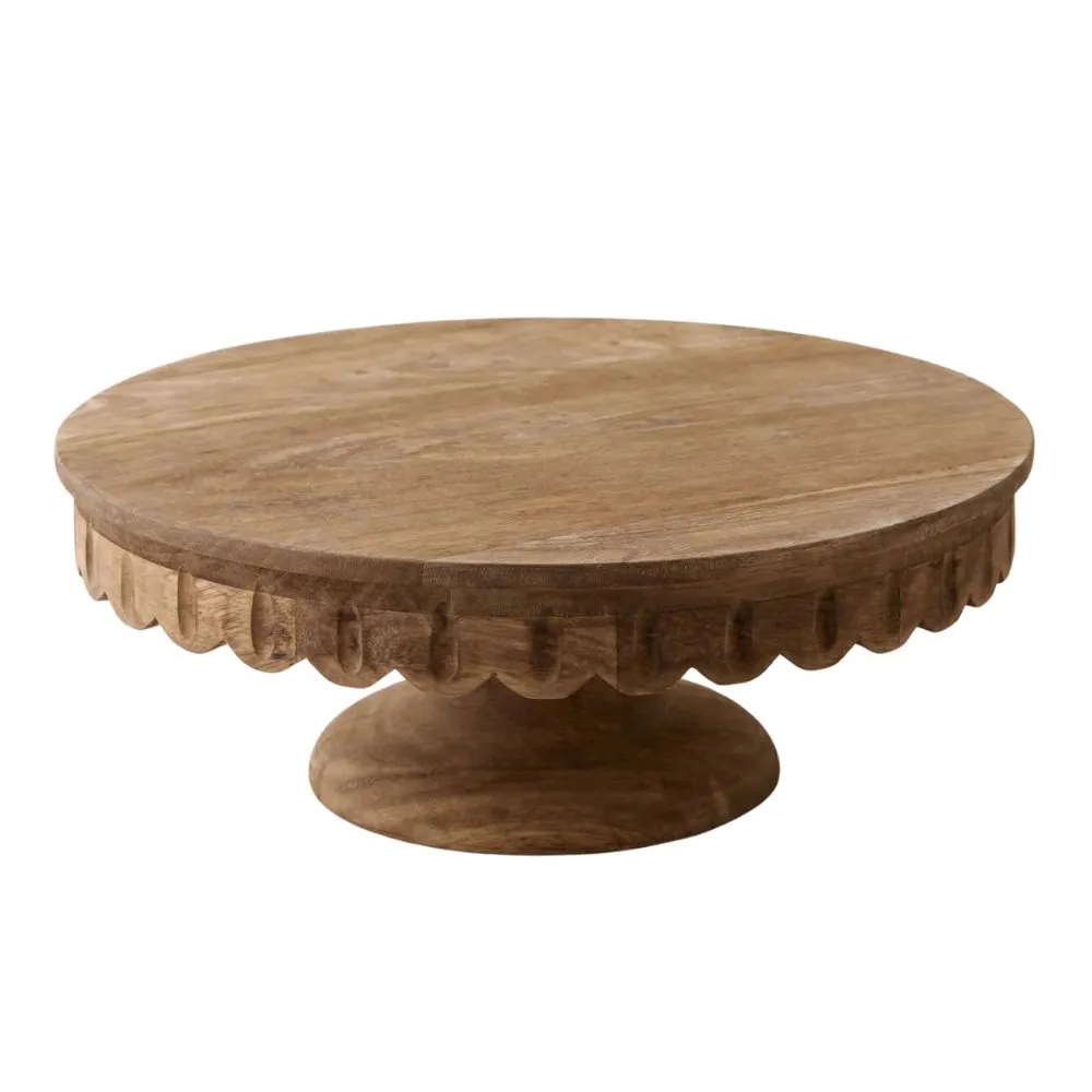 アンティーク木製スカラップケーキスタンド' loading='lazy' title=