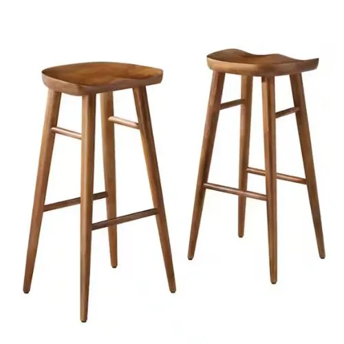 Home Depot Tabourets de bar en bois sans dossier en noyer' loading='lazy' title=