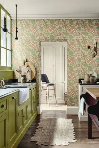 Papier peint Paisley Little Greene Pomegranate Bazaar