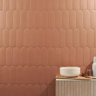 Carrelage de cuisine rouge-marron foncé