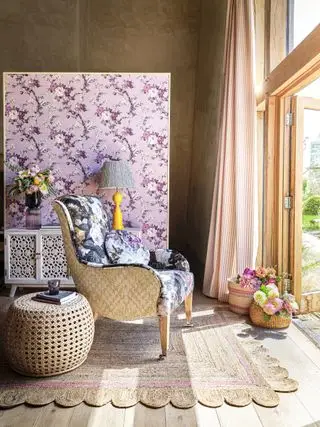 ピンクの花の壁紙パネル