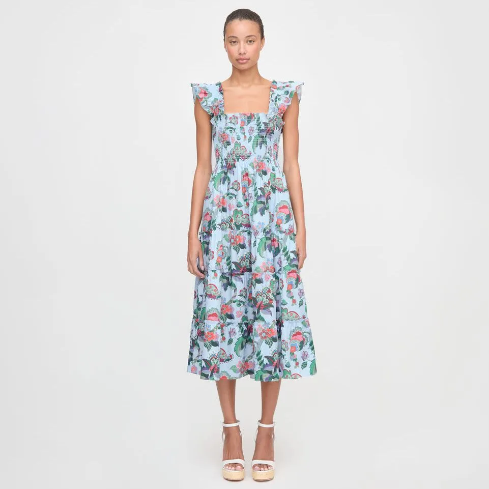 Šaty Ellie Nap - svetlomodré kvetinové z džungle' loading='lazy' title=