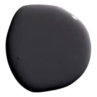 Un campione di vernice rotonda in grigio