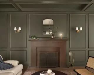 Salón verde oscuro