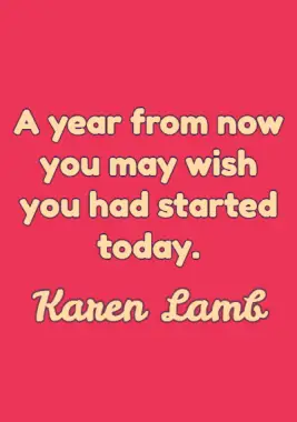 Success Quote by Karen Lamb