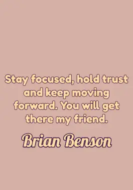A quote by Brian Benson.