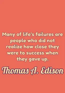 A quote by Thomas A. Edison.