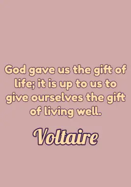 A Thursday blessing by Voltaire.