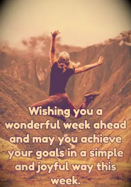 A new week blessing on achieving your goals.