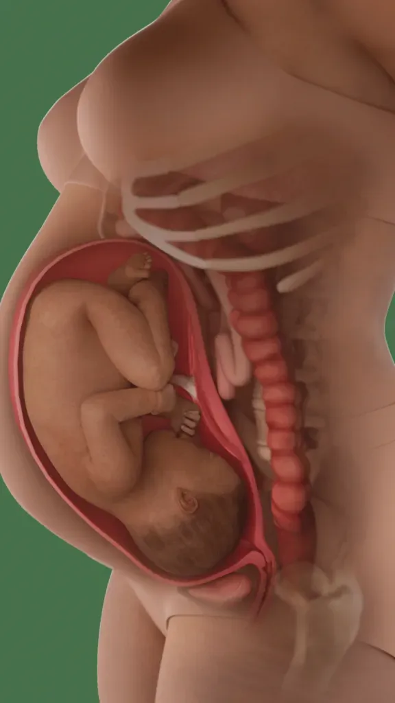 baby in womb at 34 weeks