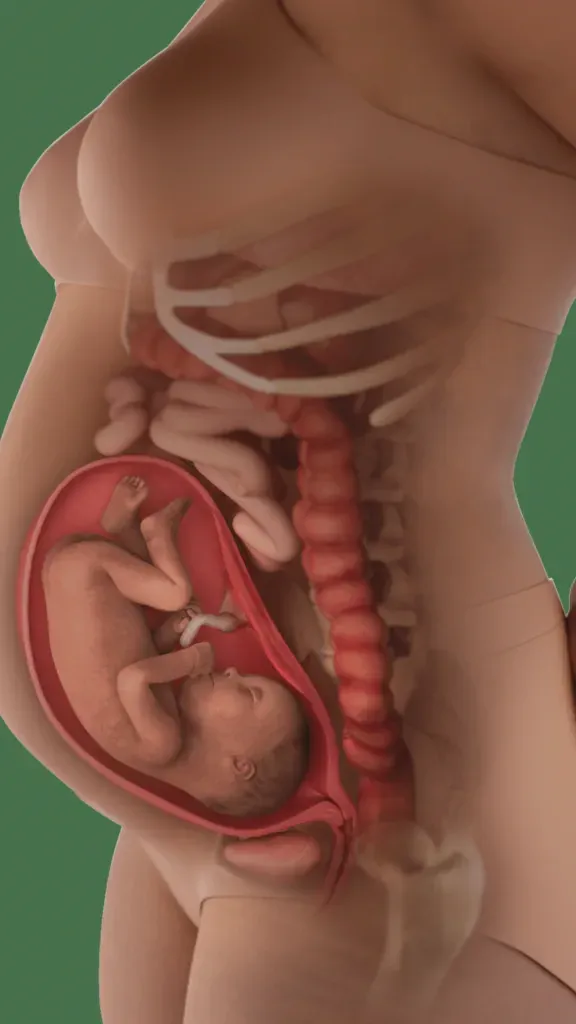 baby in womb pushing against stomach at 27 weeks