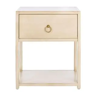 Mesa de cabeceira Sukie contra fundo branco.