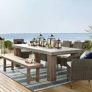 Set da pranzo da giardino in fienile in ceramica