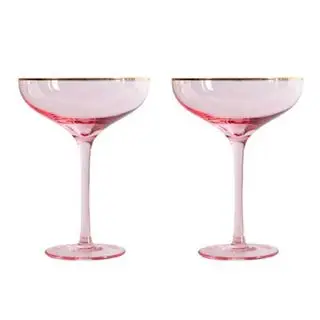 Verre à Martini rose lot de 2
