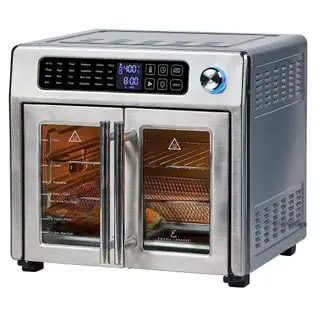 Friteuse à air extra large Emeril Lagasse sur fond blanc.