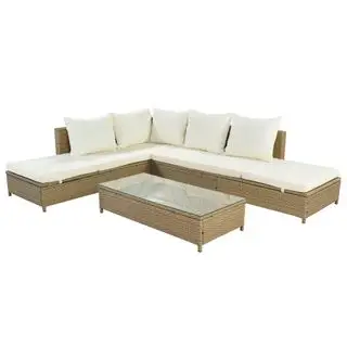 Juegos de muebles de patio al aire libre Juego de sofás de ratán de 3 piezas