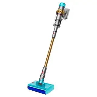 Ein Dyson V15s Detect U-Boot auf weißem Hintergrund