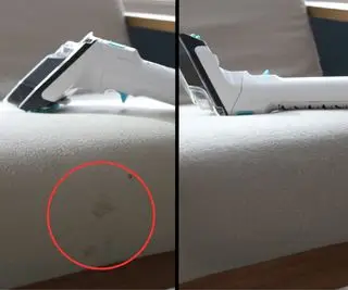 Estofados antes e depois da limpeza com Shark CarpetXpert