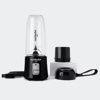 NutriBullet portátil sobre fondo blanco.