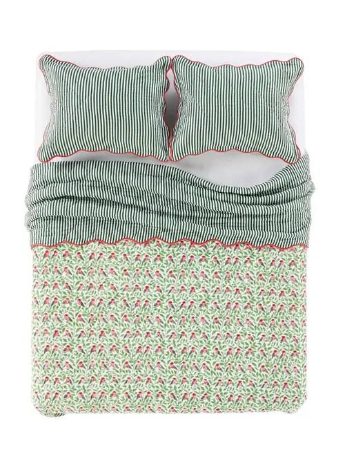 Iluka bavlnená prikrývka s potlačou kvetov' title=