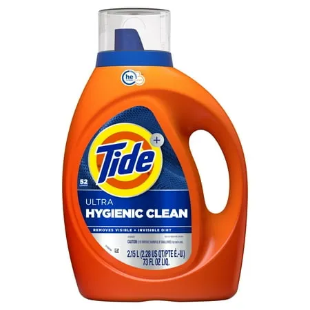 Tide Ultra Hygienic Clean Tekutý prací prostriedok Originálna vôňa 73 Fl Oz 52 dávok' loading='lazy' title=