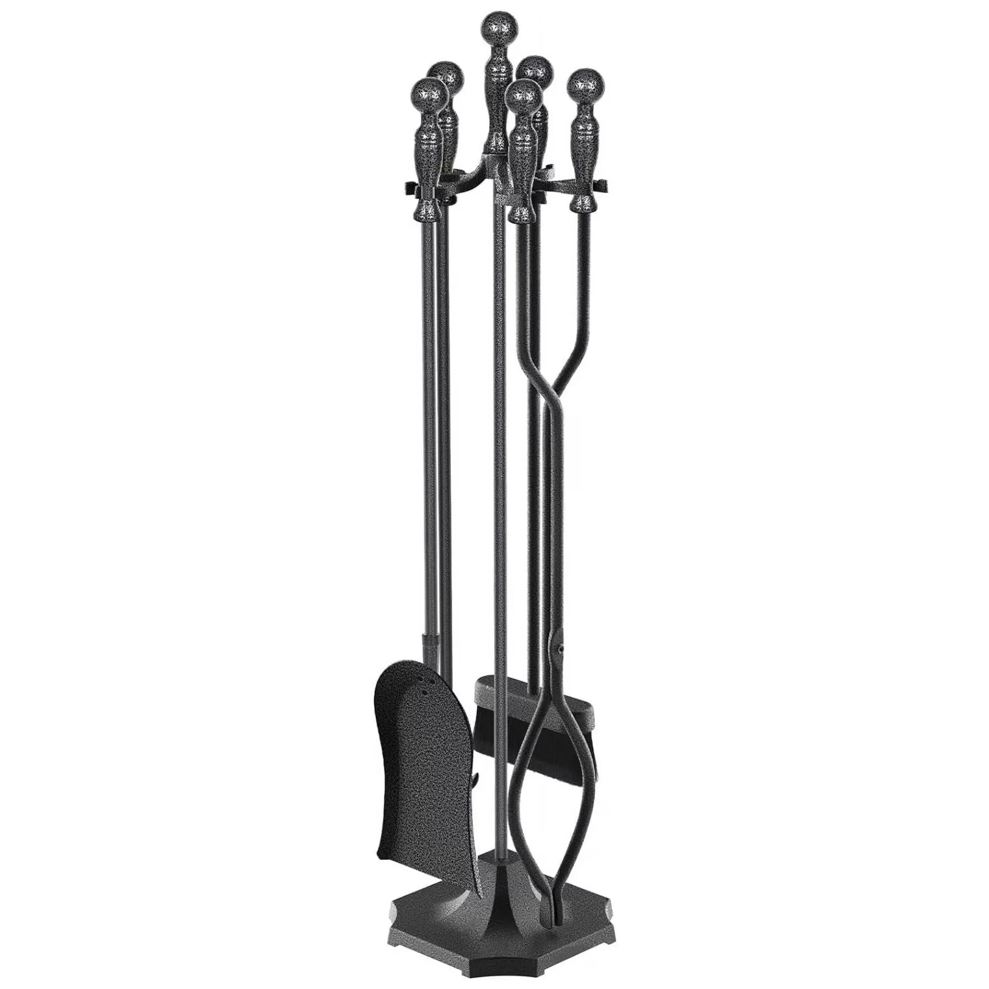 Zestaw narzędzi do kominka w kolorze czarnym' loading='lazy' title=