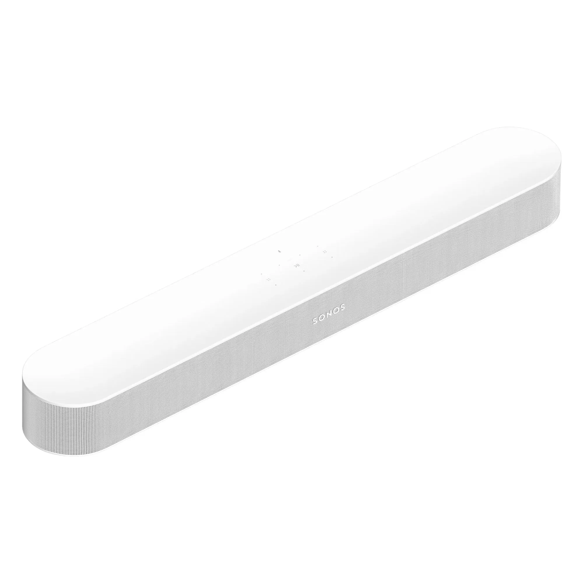 Sonos Beam Gen 2 Soundbar i hvid mod hvid baggrund.' loading='lazy' title=