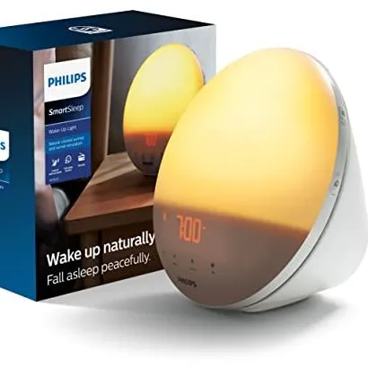 Philips Smartsleep Despertador Luz Color Amanecer y Atardecer Simulación 5 Sonidos Naturales Radio Fm & Lámpara De Lectura Grifo Snooze Hf3520/60' loading='lazy' title=