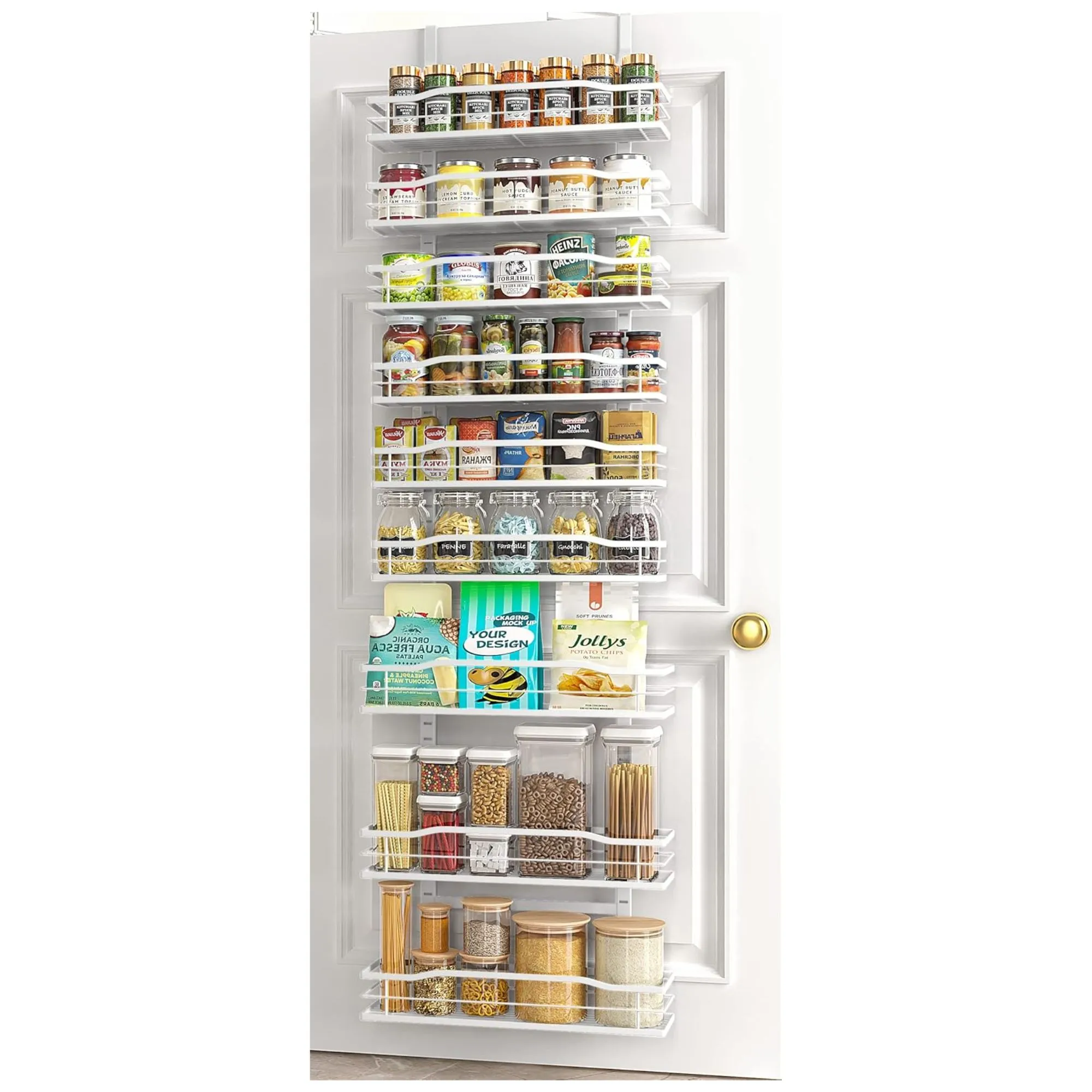 9 שכבת מעל מארגן המזווה של הדלתות' loading='lazy' title=