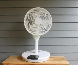 Stojanový stojanový ventilátor IRIS USA WOOZOO v režime stola