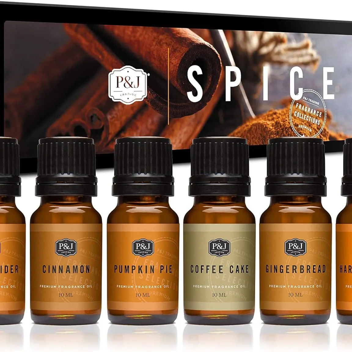 Zestaw przypraw do olejków zapachowych P&j | Cynamonowa Przyprawa Cydr Jabłkowy Ciasto Ciasto Piernikowe i Ciasto Dyniowe Świece Zapachy do Wyrabiania Świec Freshie Mydło Materiały do ​​wyrobu Dyfuzor Olejki Zapachy' loading='lazy' title=