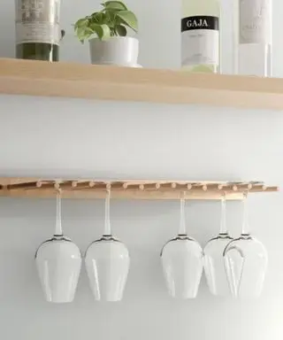 Oppbevaringsstativ for vinglass