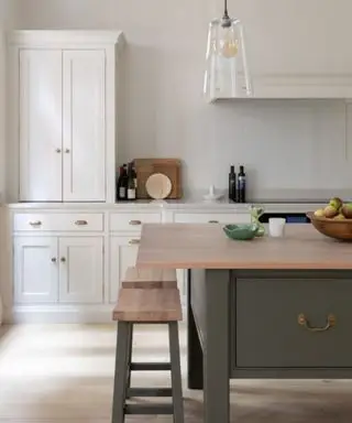 Îlot de cuisine vert