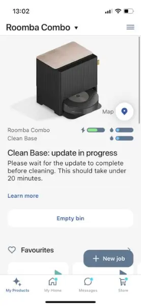 L'application du iRobot Roomba j9+ Combo